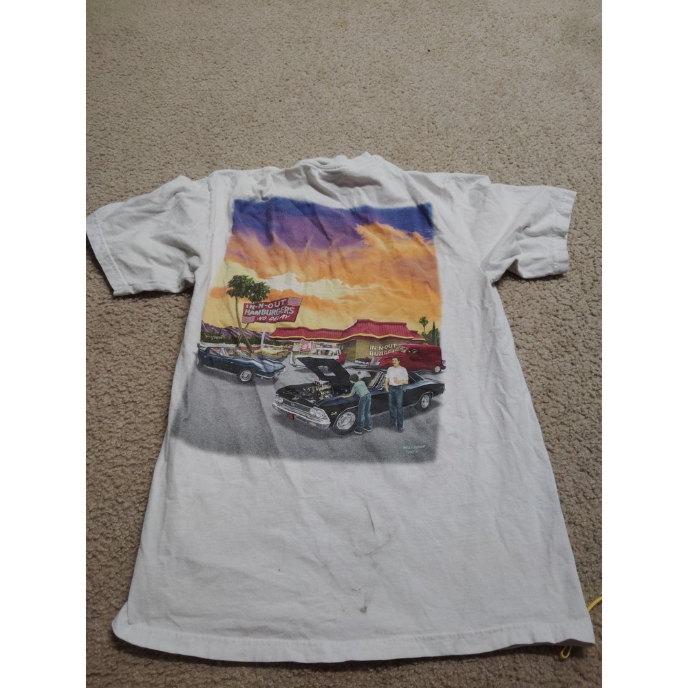 Vintage 2003 In-N-Out Burger California T-Shirt Graphic Print Cotton Mens S